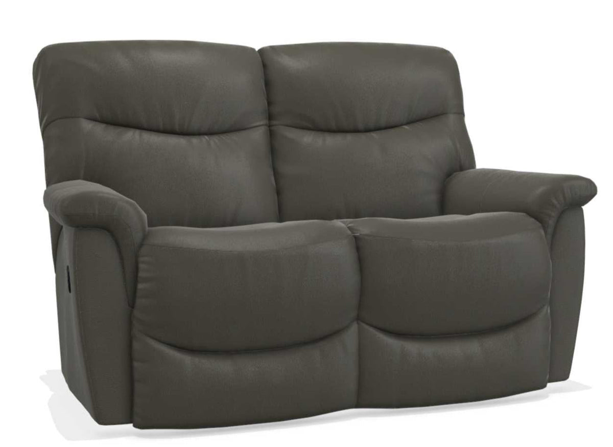 James Leather Reclining Loveseat